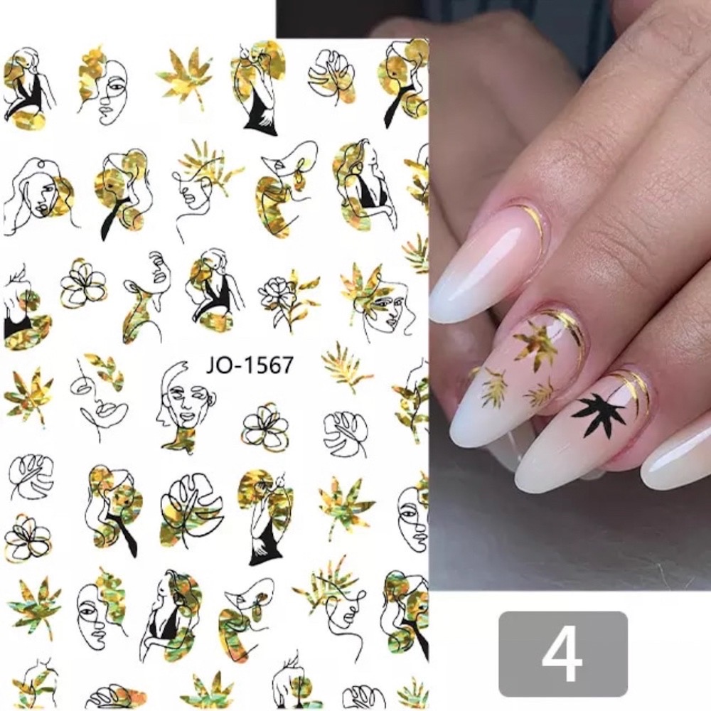 Neglestickers ulike dekor