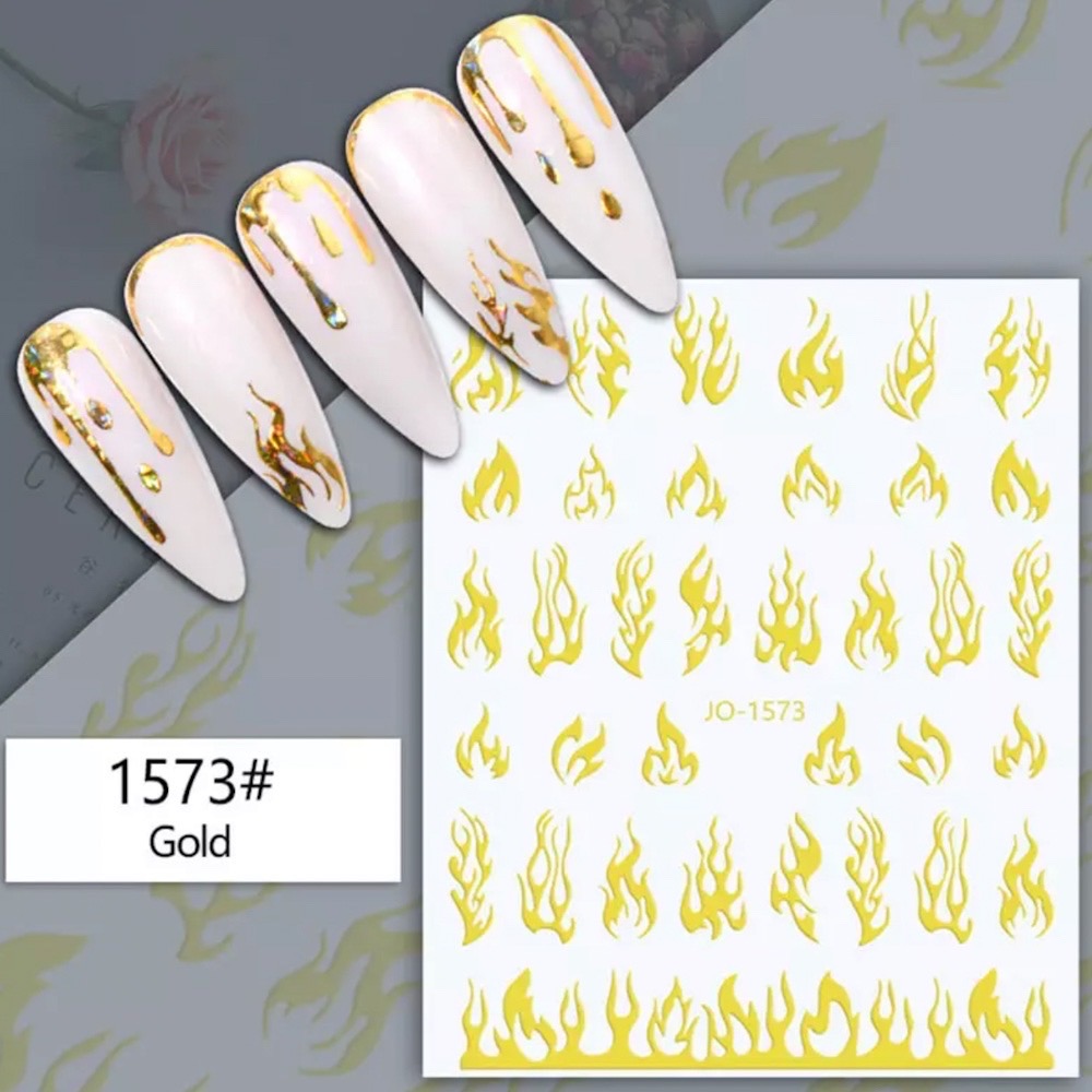 Neglestickers flammer gull