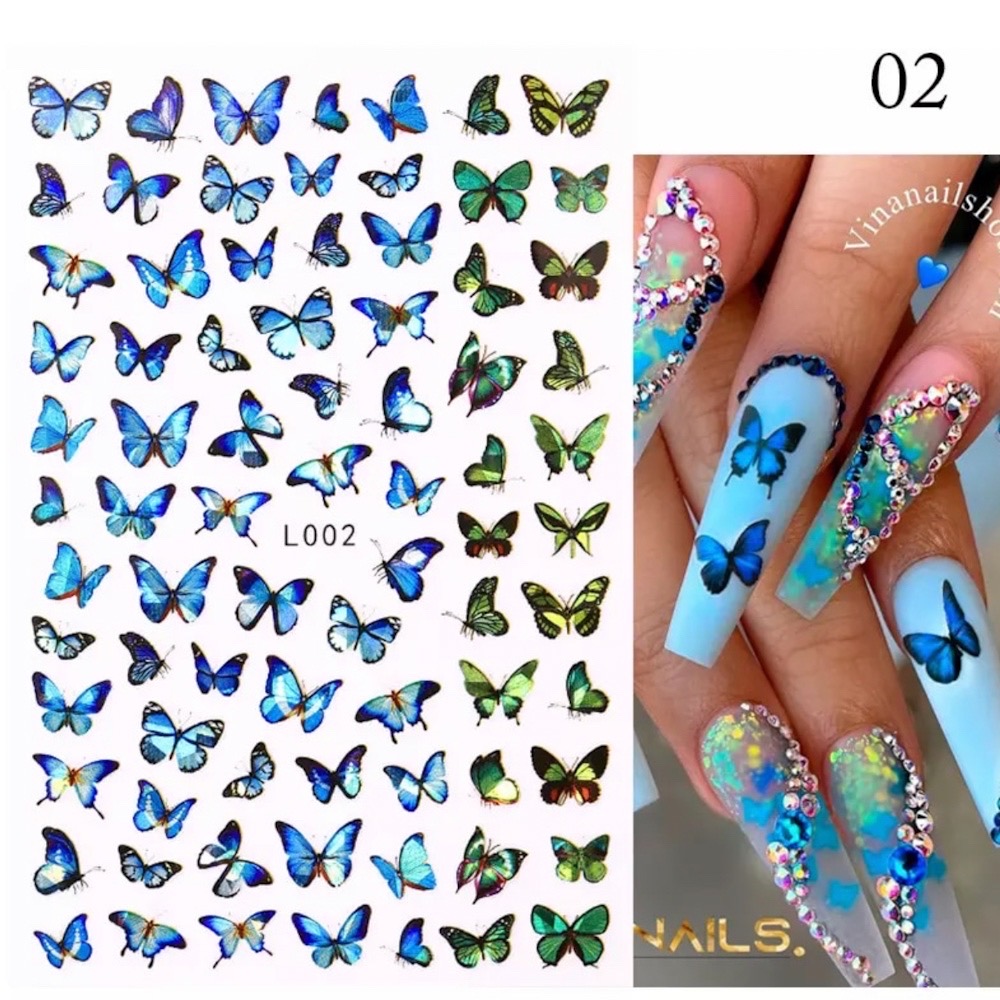 Neglestickers sommerfugl