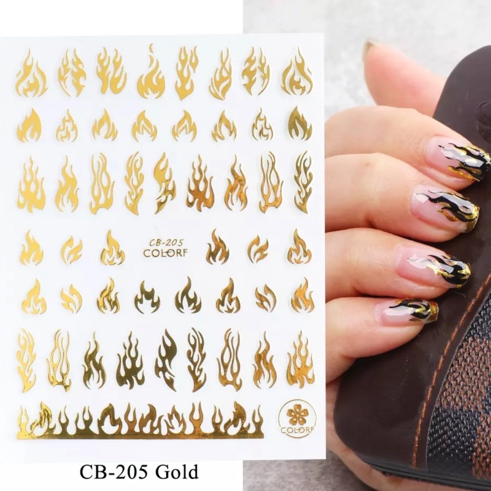 Neglestickers flammer gull