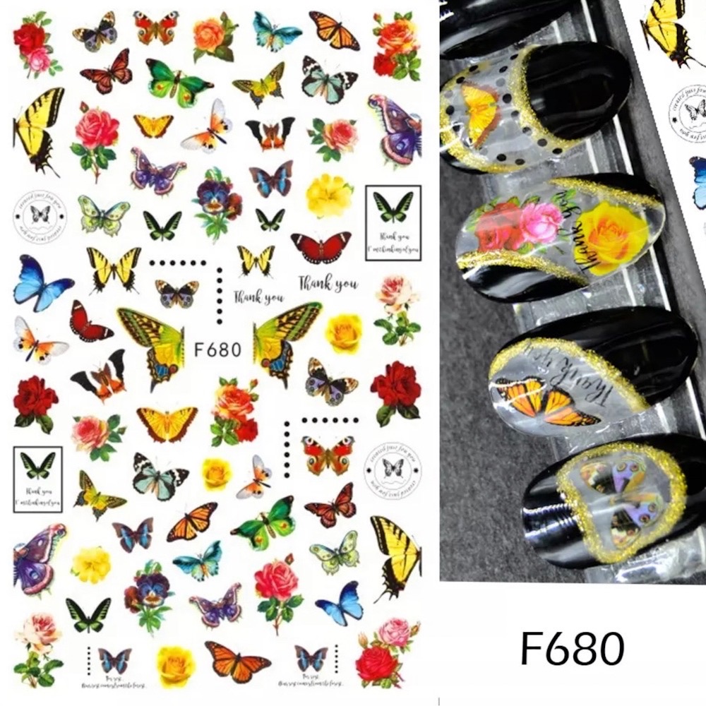 Neglestickers sommerfugl