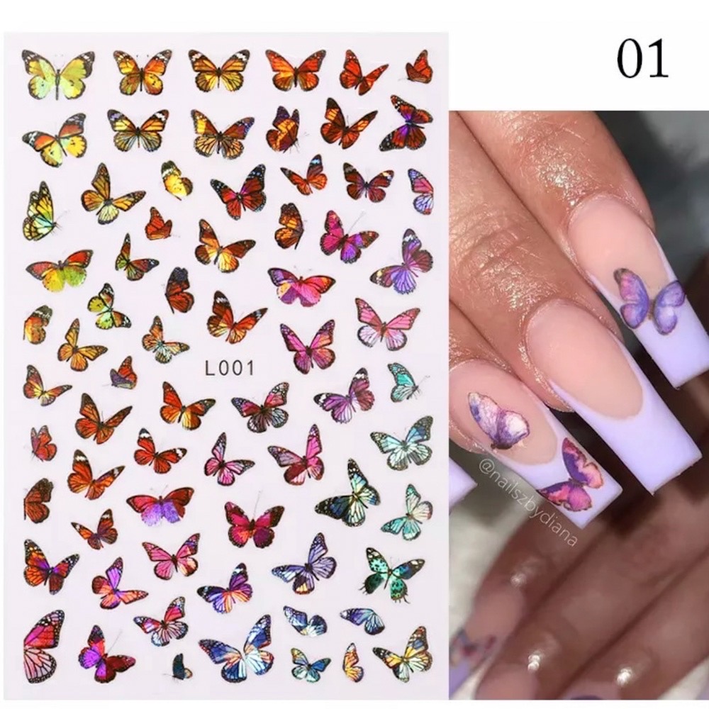 Neglestickers sommerfugl