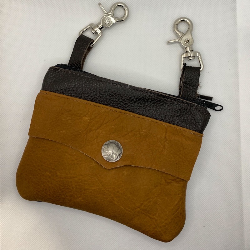 Hofteveske Buffalo med mørk brun