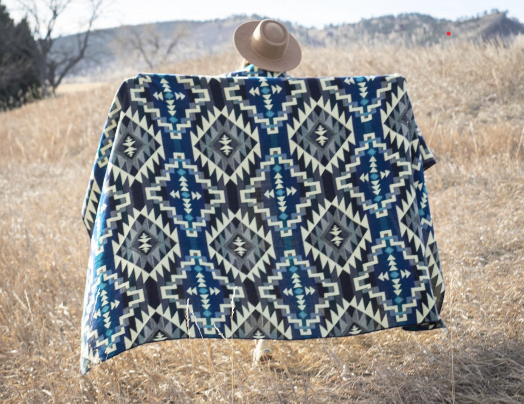 Alpakkapledd Andisk Blue Chakana hengende