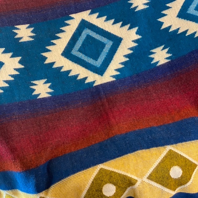 Alpakkapledd Blue Sunset nær front