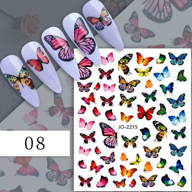 Neglestickers sommerfugler