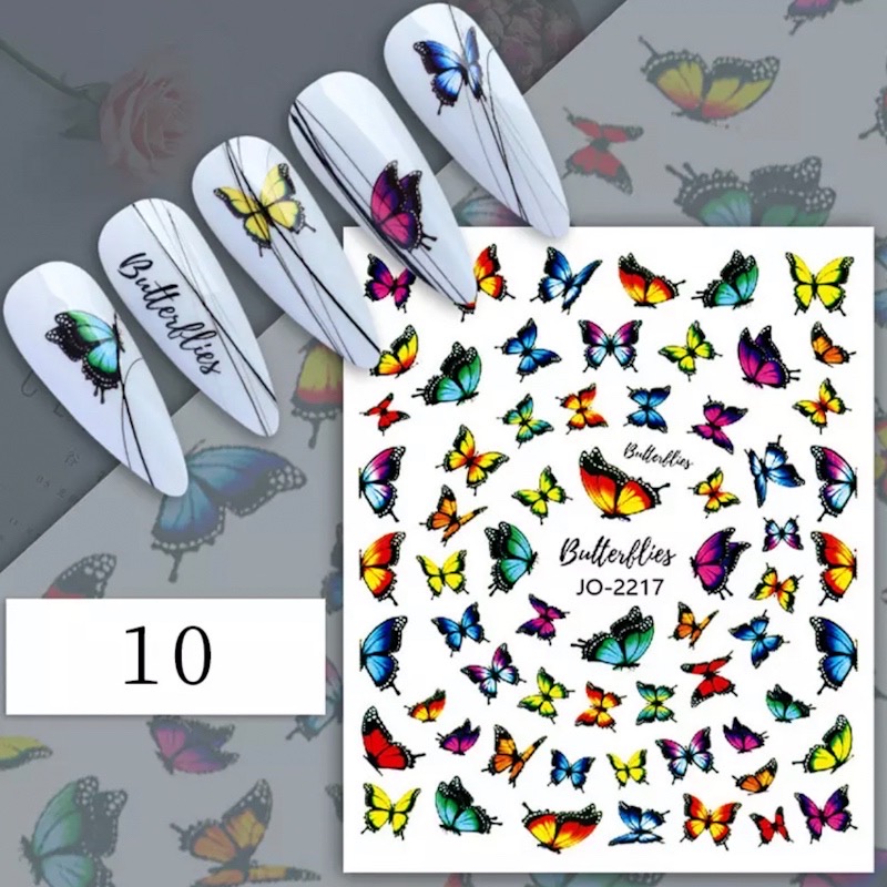 Neglestickers sommerfugler