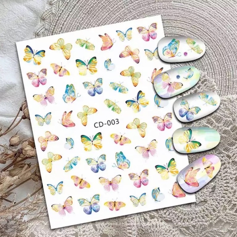 Neglestickers sommerfugler