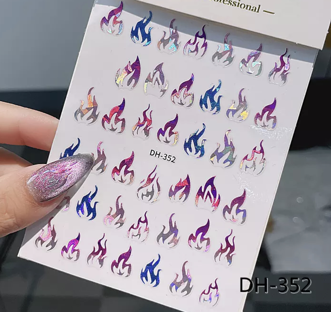 Neglestickers flammer