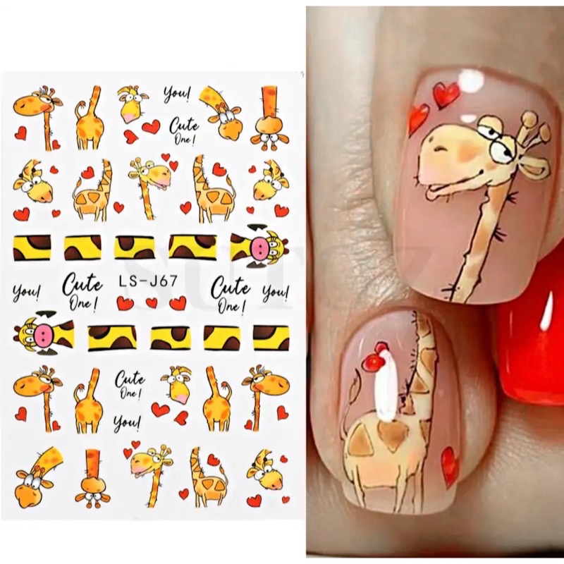 Neglestickers giraff