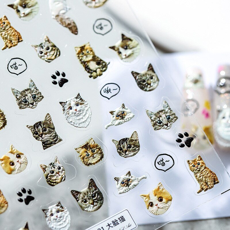 Neglestickers pusekatt