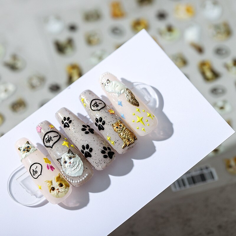 Neglestickers pusekatt