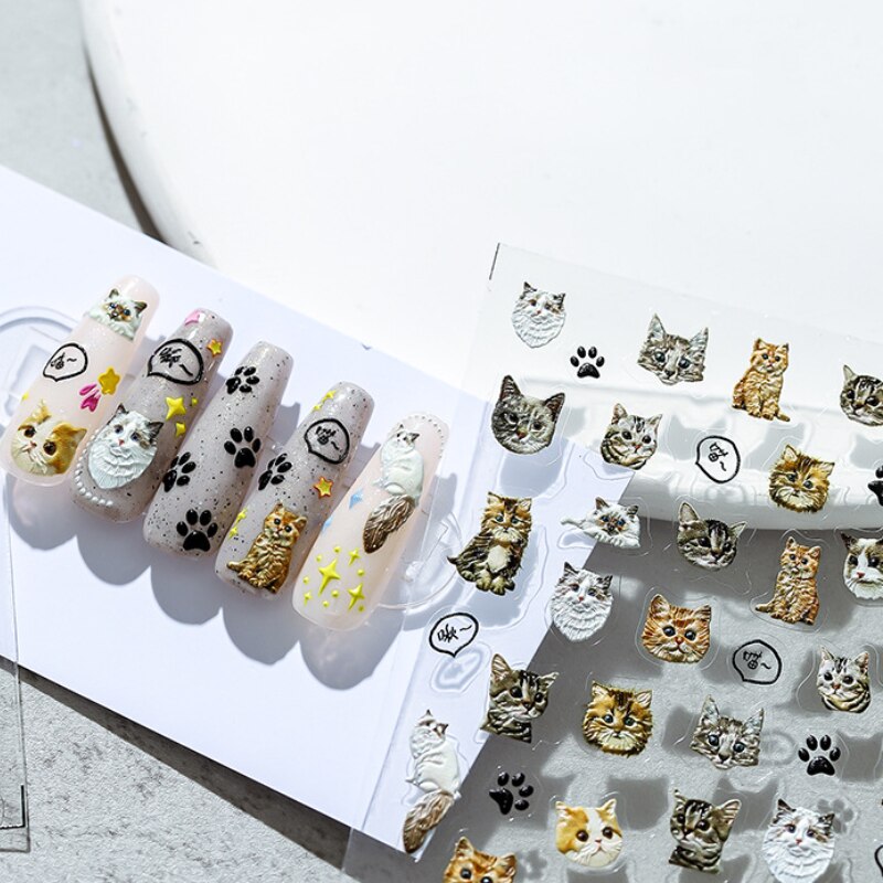 Neglestickers pusekatt