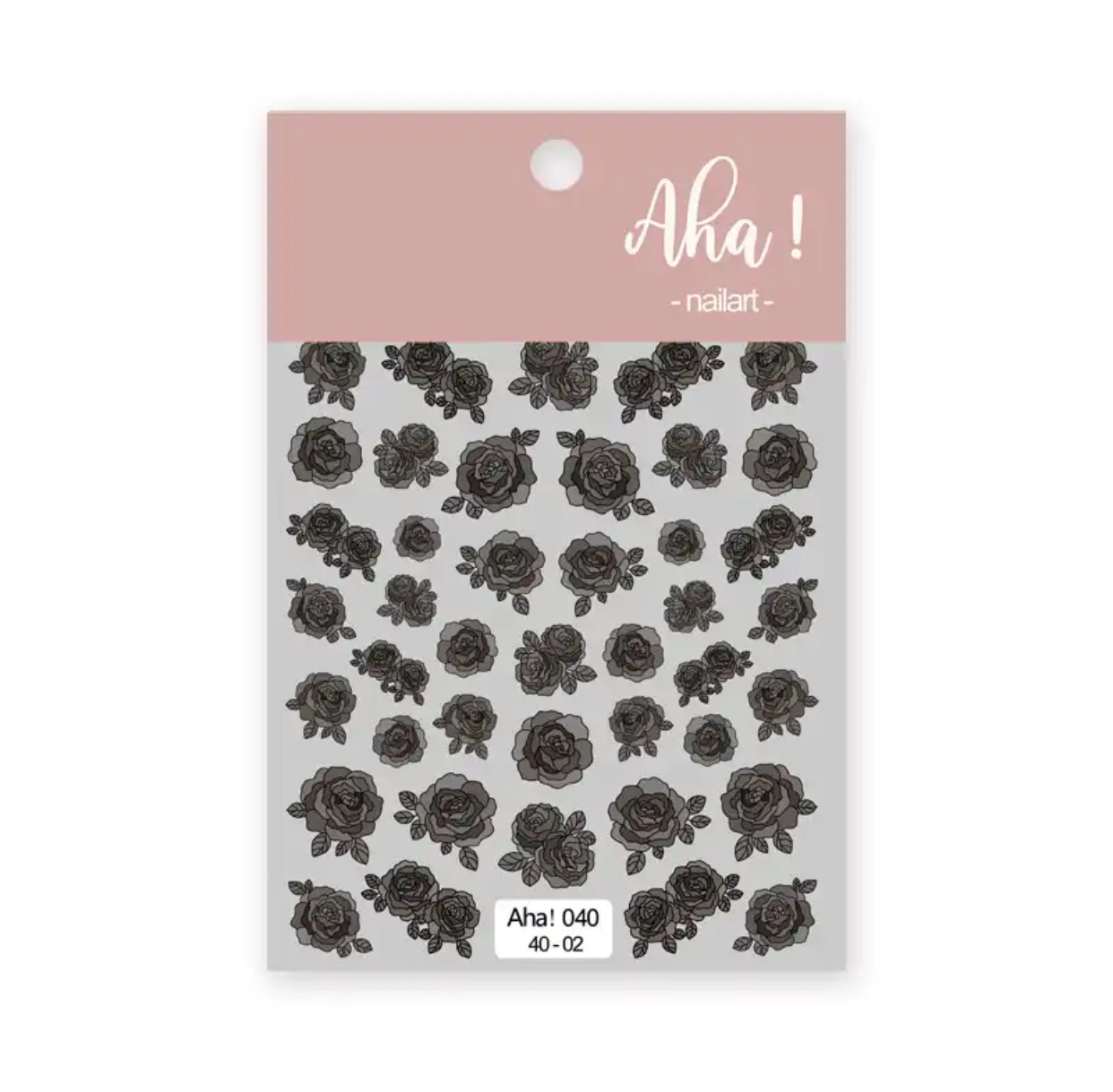 Neglestickers svart rose