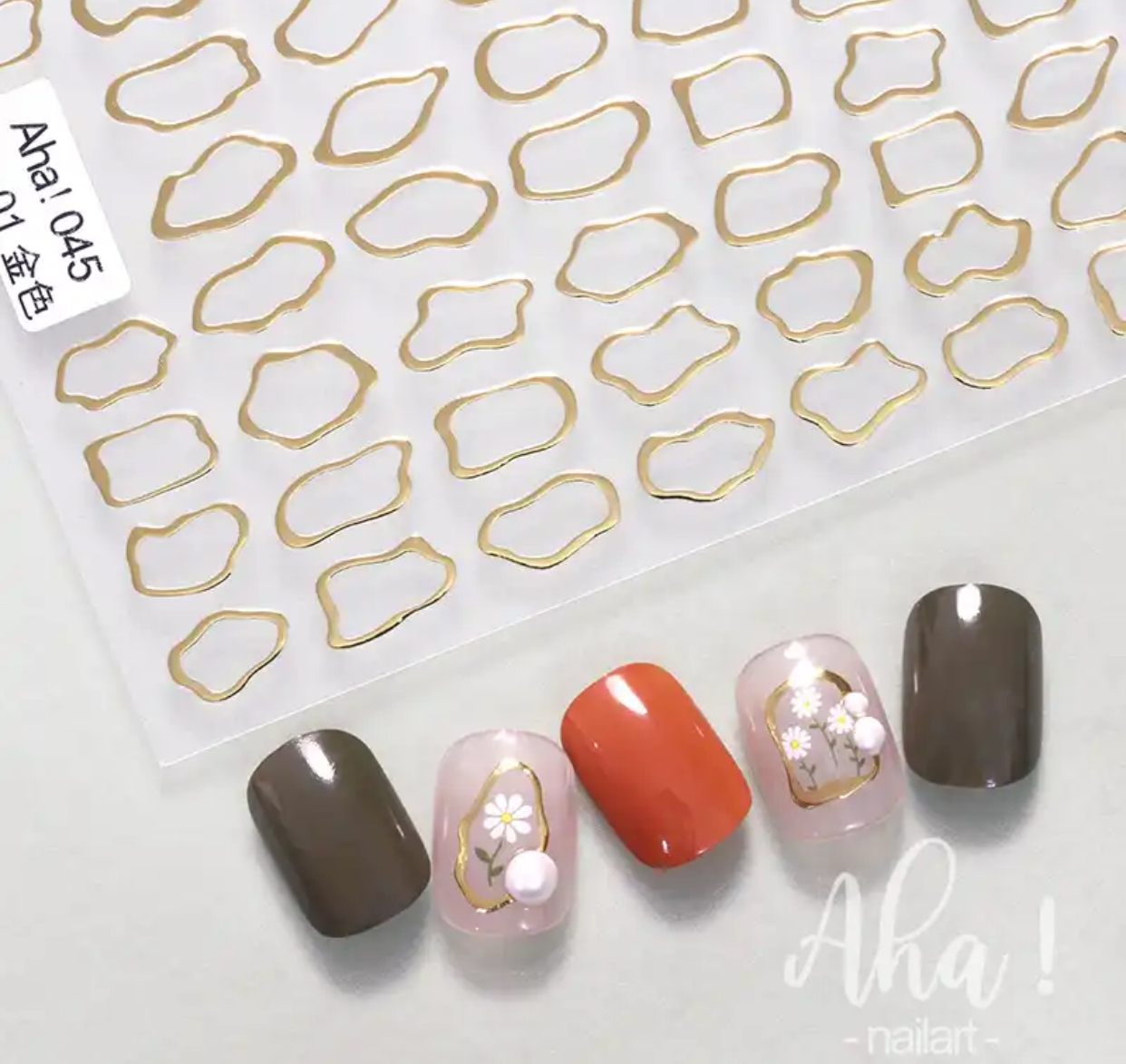 Neglestickers gullramme