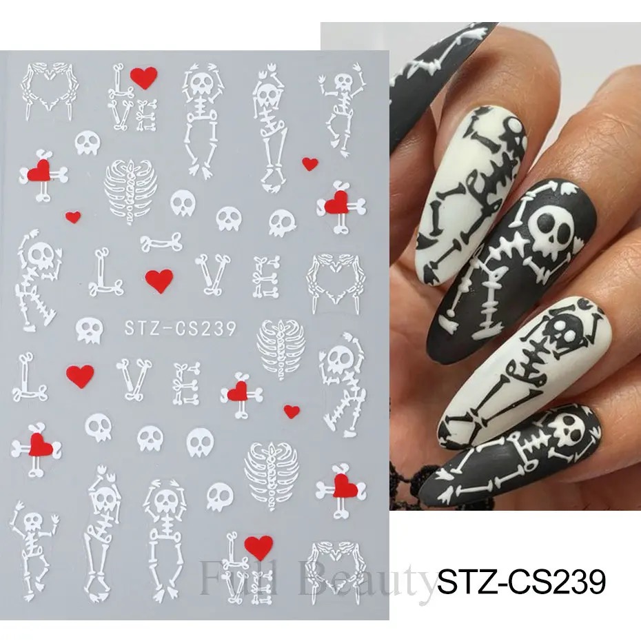 Neglestickers skjelett