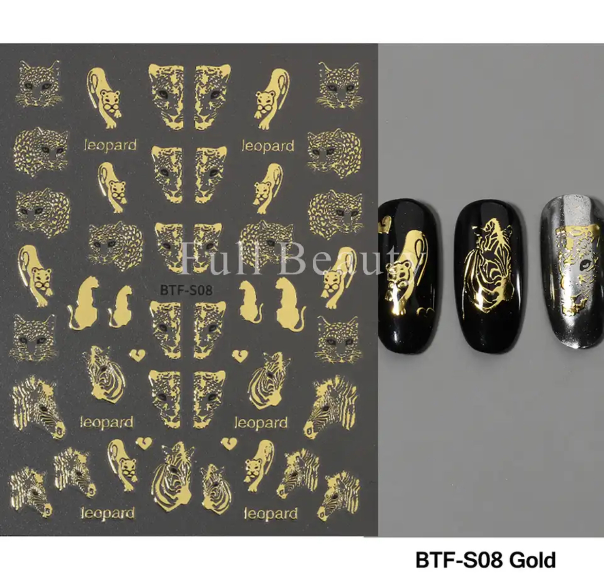 Neglestickers gullleopard