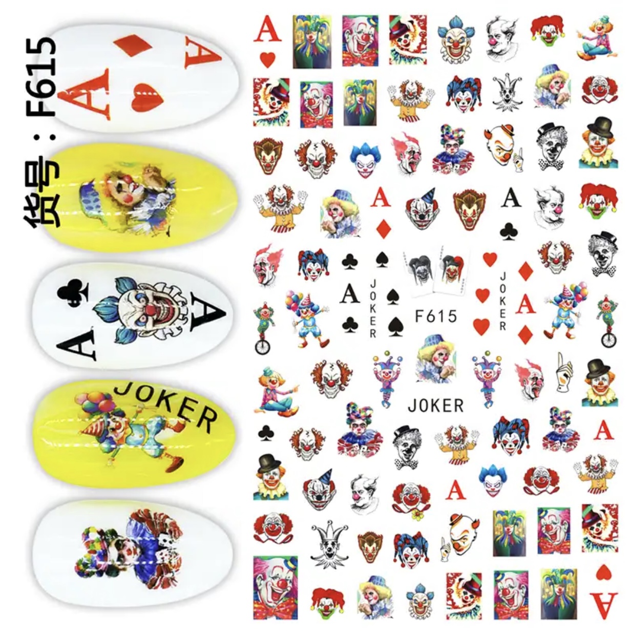 Neglestickers klovner