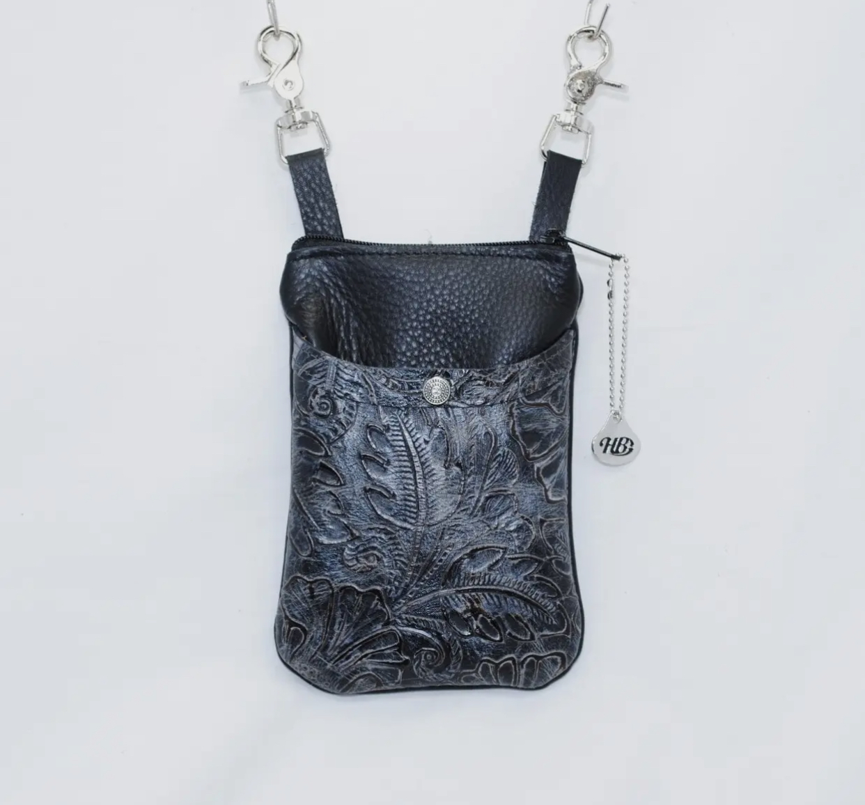 Hofteveske grått med bling