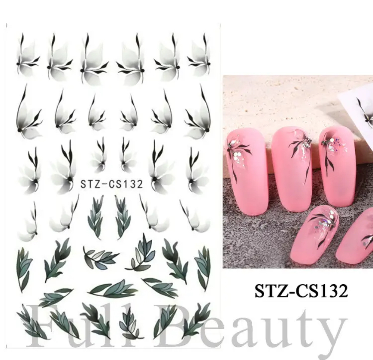 Neglsetickers kalde blomster