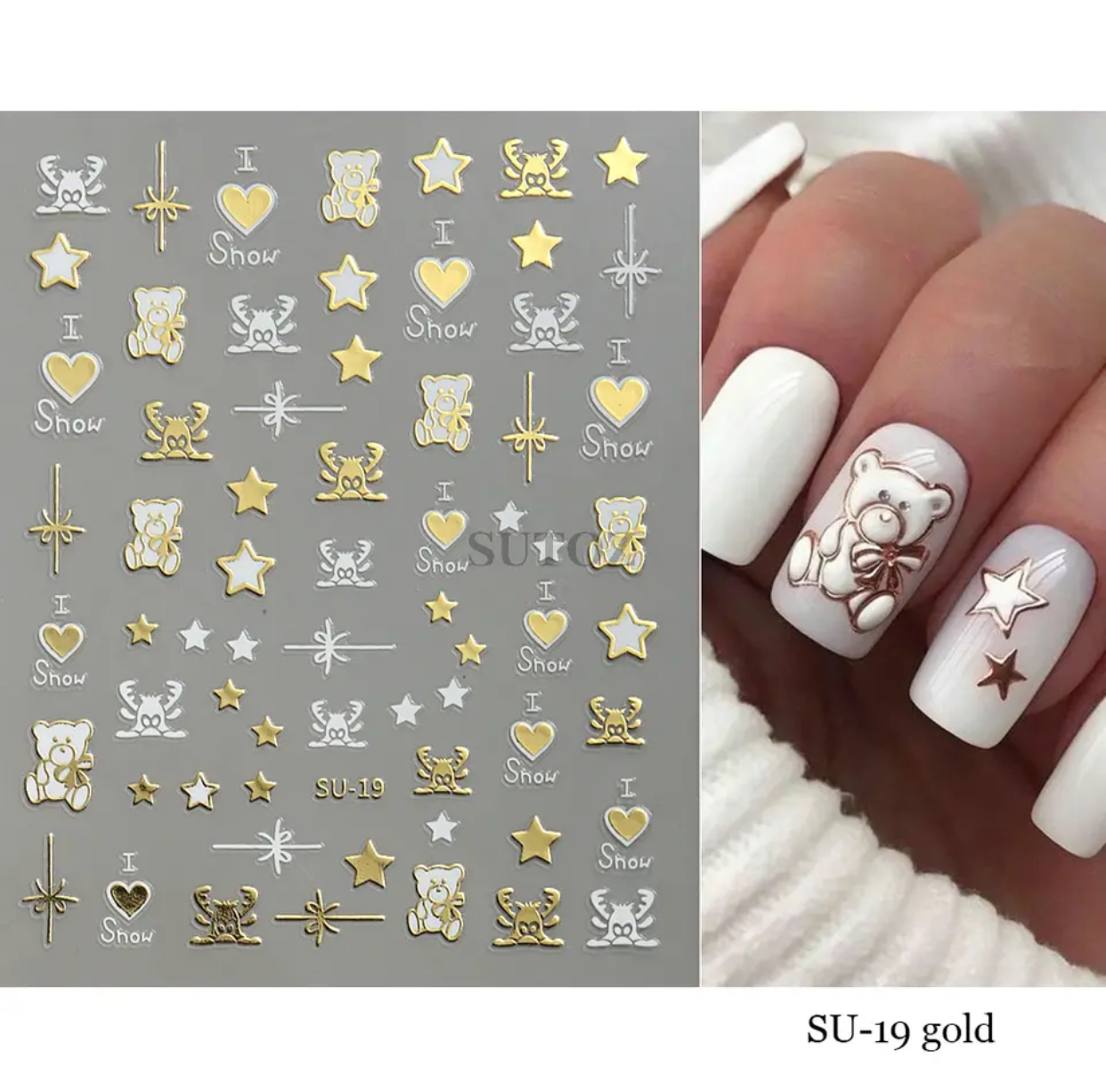 Neglestickers Vinterteddy