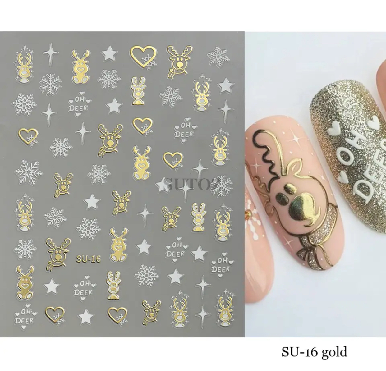 Neglestickers Søte Rudolf