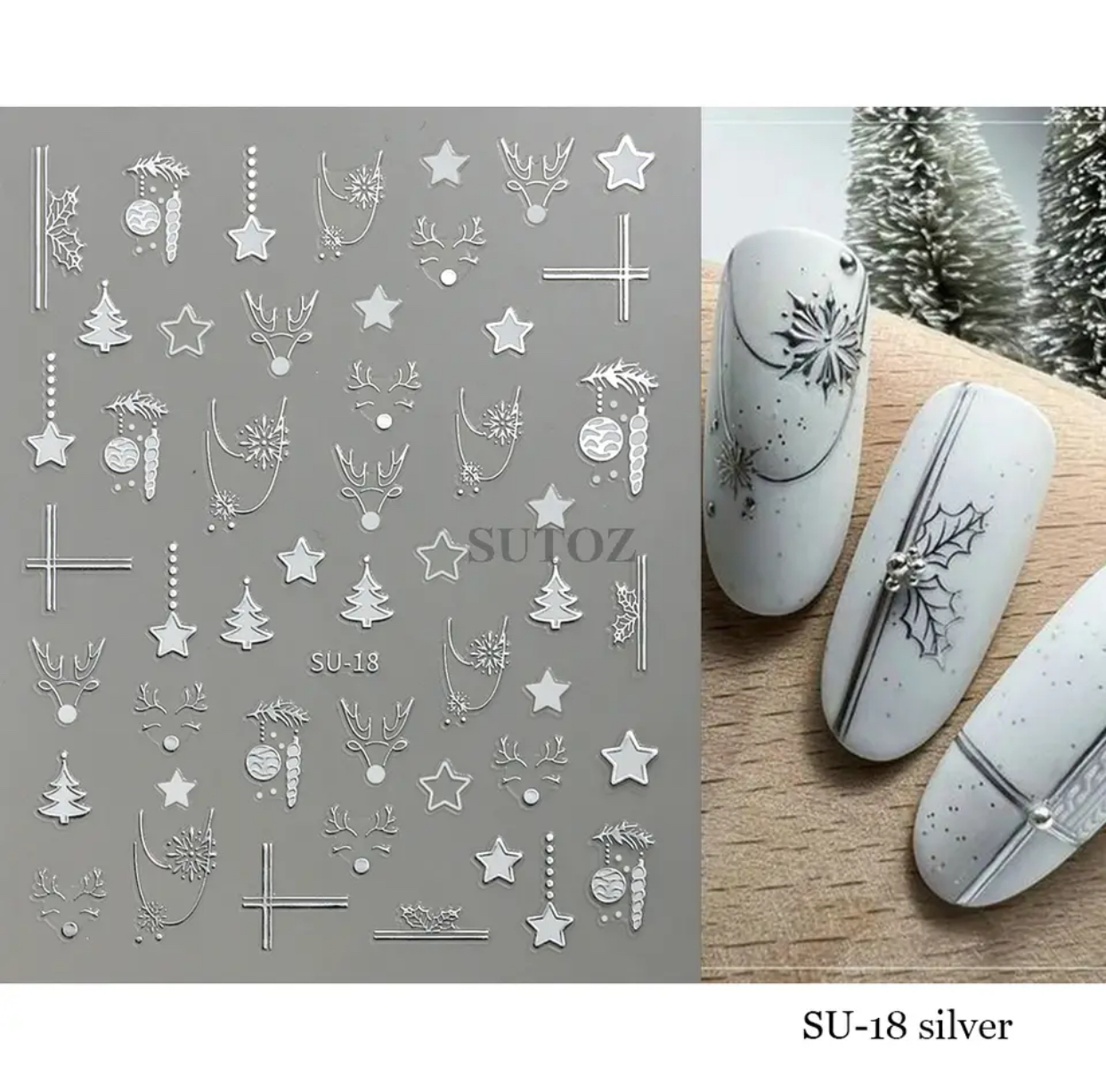 Neglestickers Stilren Jul