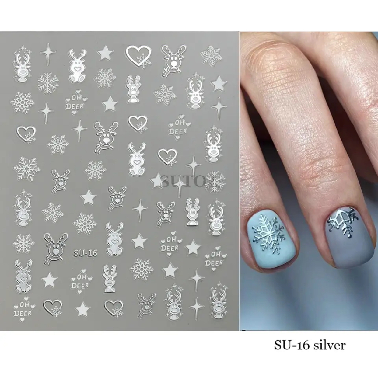 Neglestickers Søte Rudolf