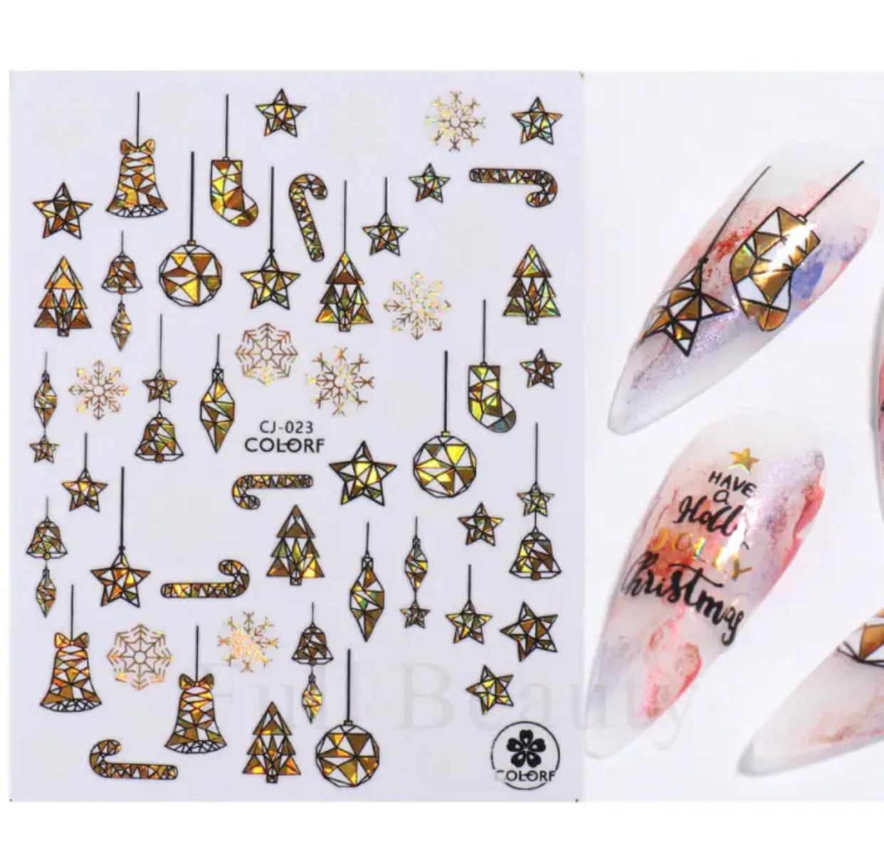 Neglestickers Juletrekuler