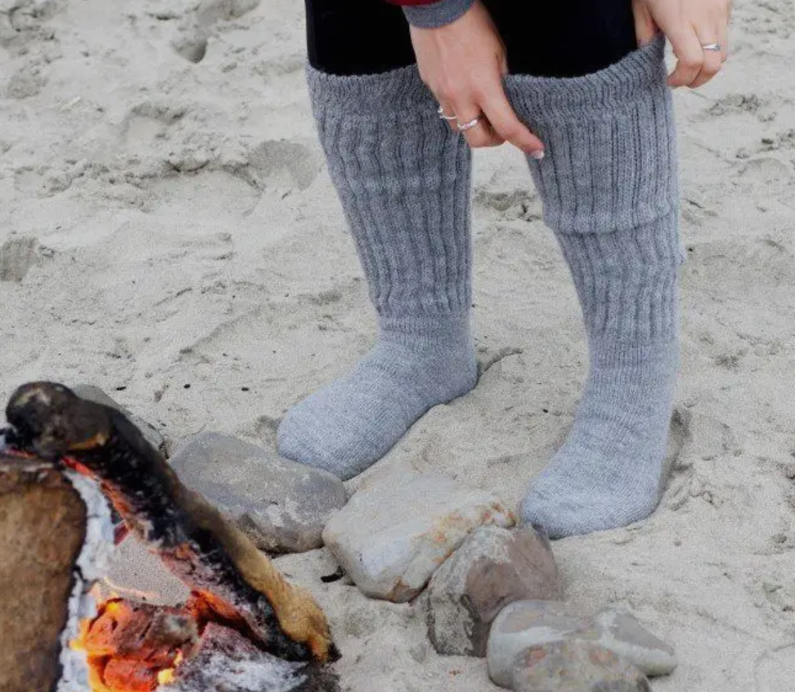 Alpakka knestrømper