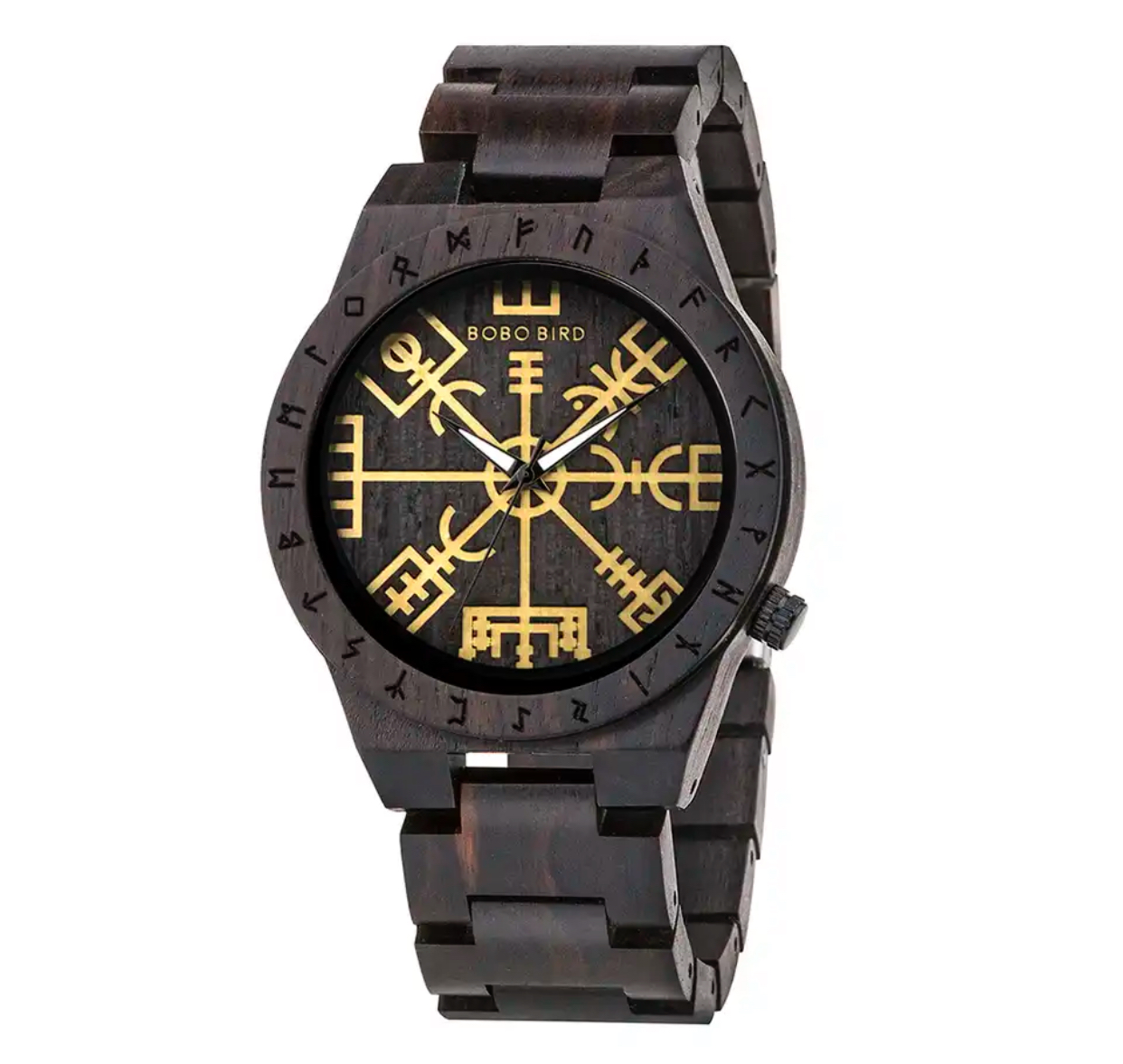 Klokke Vegvisir Brunsvart