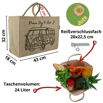 Shoppingveske Hippibuss