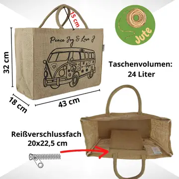 Shoppingveske Hippibuss